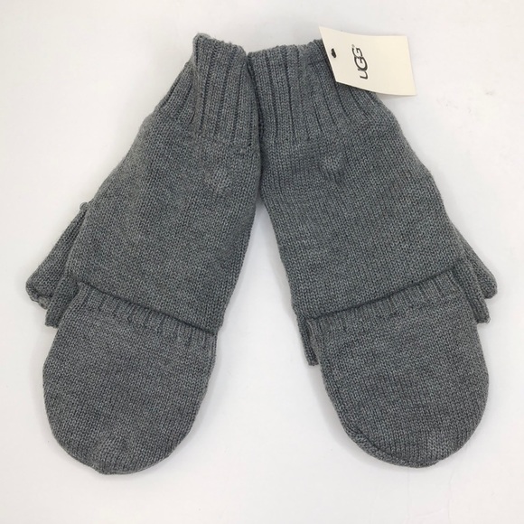 UGG Grey Flip Mittens Gloves NWT - Picture 4 of 8
